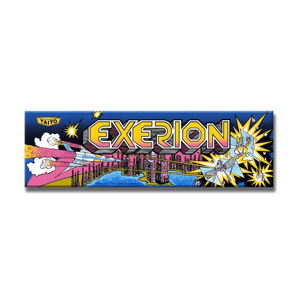 Exerion Premium Arcade Marquee Insert Reproduction Header Backlit Sign