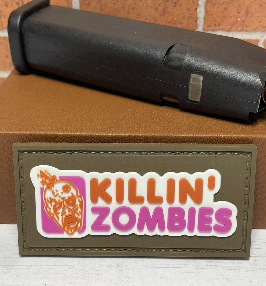 Tactical PVC Patch - Morale Killin Zombies Patch - Killing Zombies Gun Patch