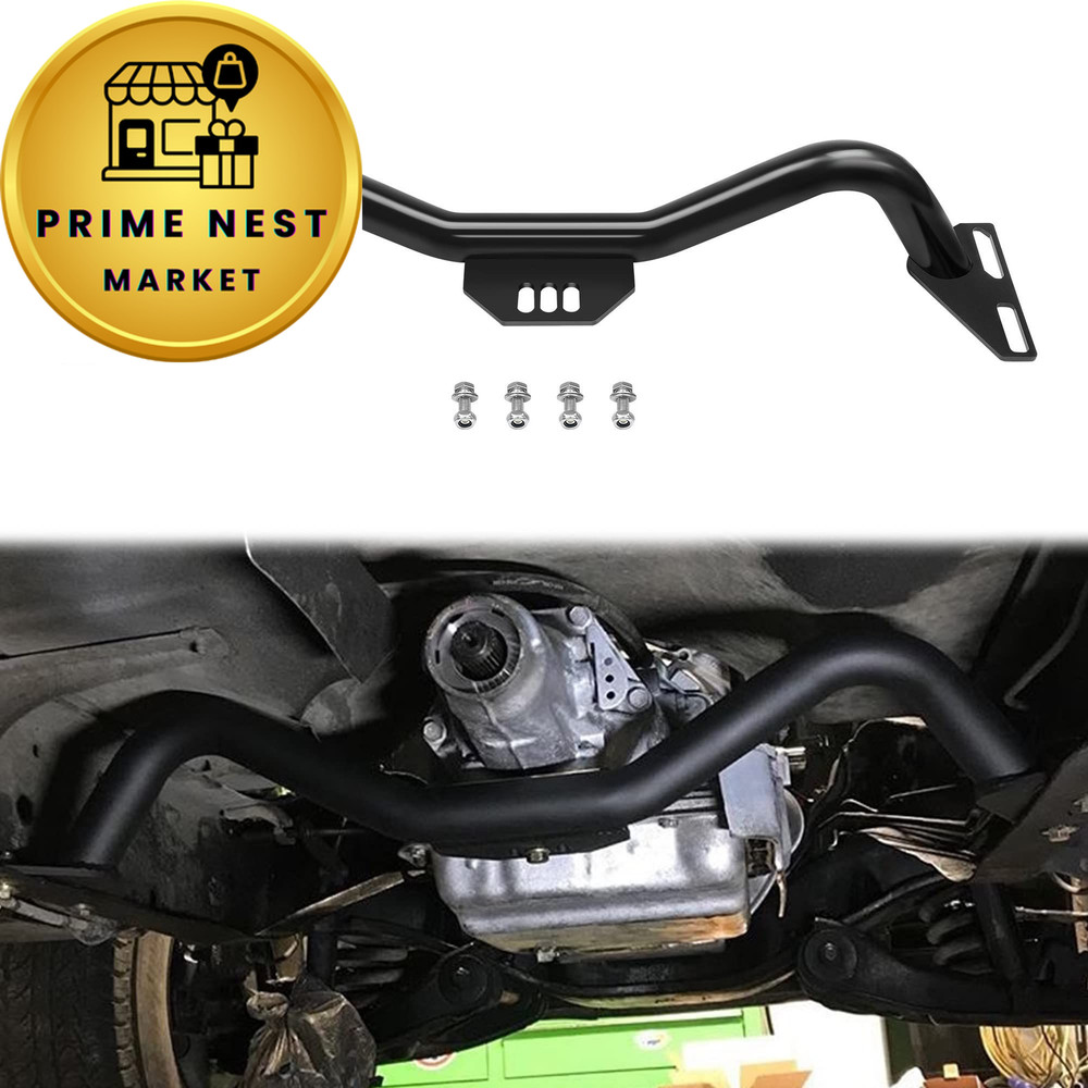 JY PERFORMANCE Adjustable Transmission Crossmember Compatible with Black
