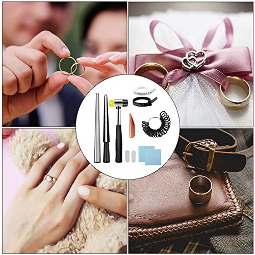 11Pcs Ring Sizer Measuring Tool, Premium Ring Making Kit with Ring Mandrel
