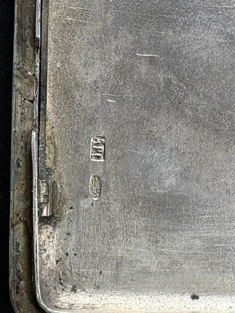 IMPERIAL RUSSIAN 84 SILVER GOLDWASHED INTERIOR CIGARETTE CASE