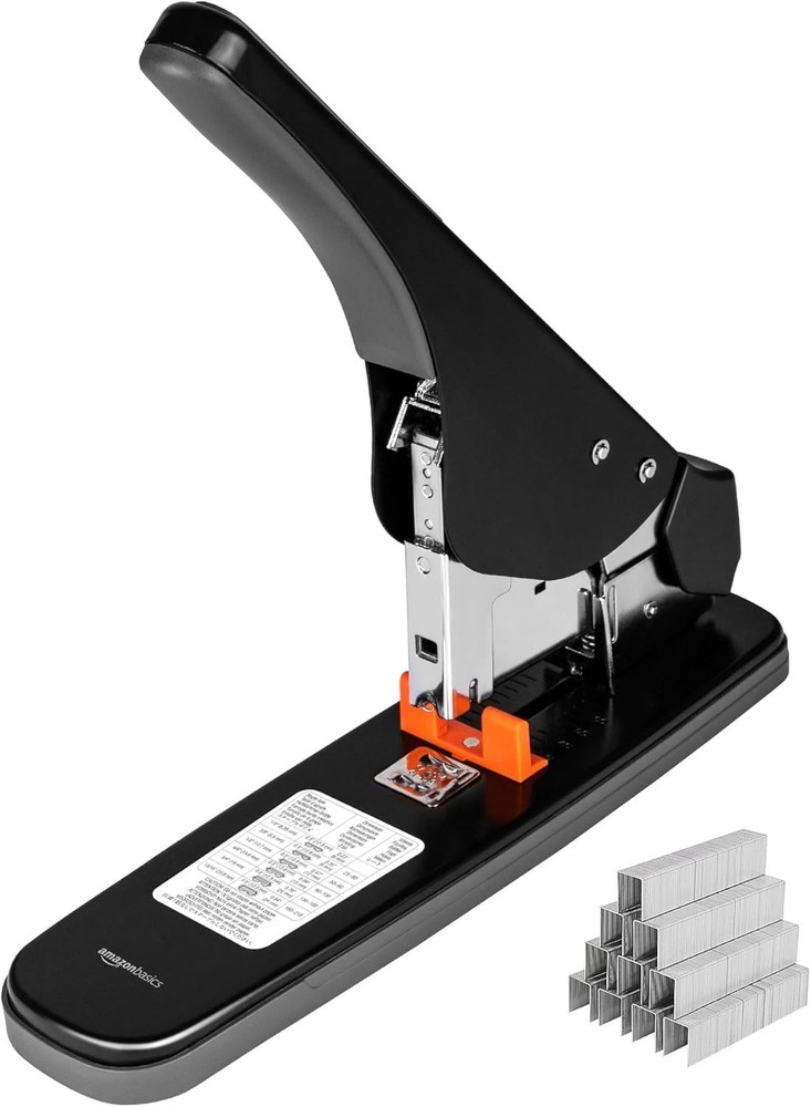 Amazon Basics Effortless Heavy Duty Stapler, 210 Sheets High Capacity,