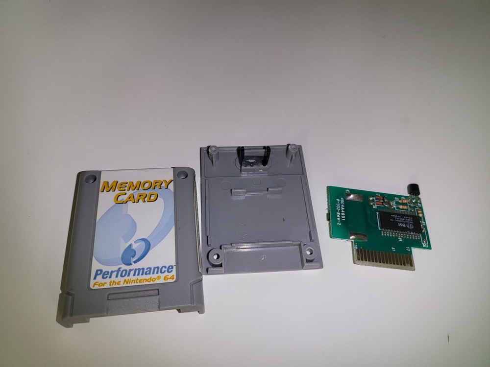 NEW Blue/White MEMORY CARD for NINTENDO 64 N64 Easy Replaceable Battery #E15