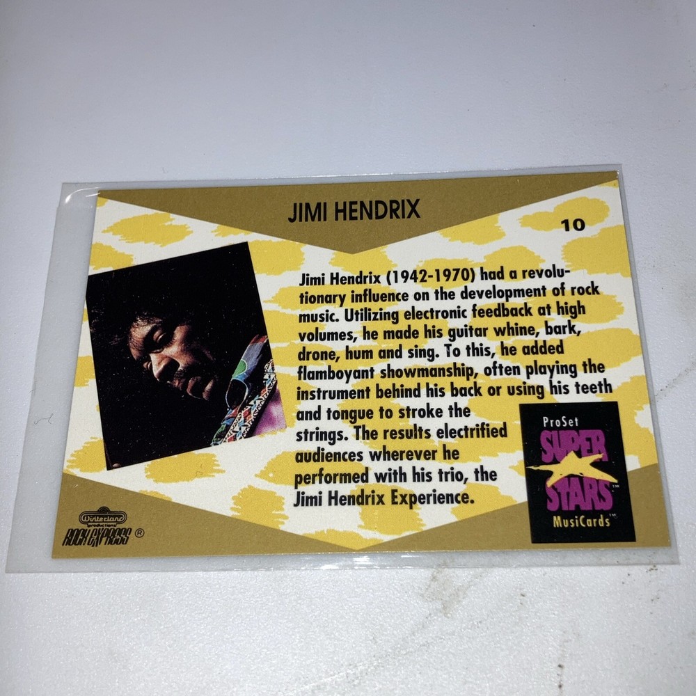 1991 Pro Set Jimi Hendrix Experience 2 Card Set W Error Reverse Negative RARE MT