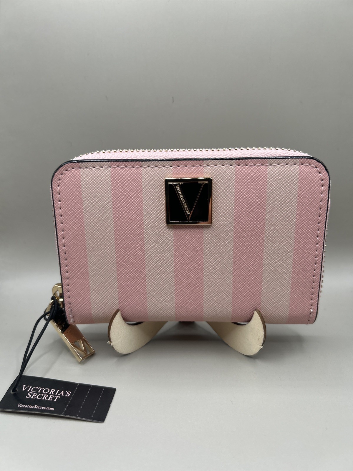 Victoria’s Secret Small Wallet With Zip Heritage Stripe NEW WITH TAG