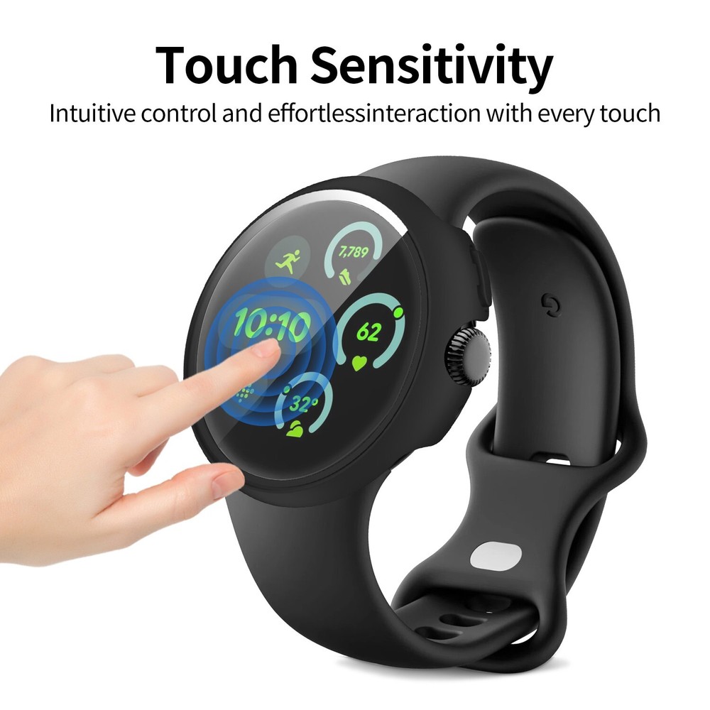 Supershieldz Designed for Google Pixel Watch 3 41mm Screen Protector Case Black