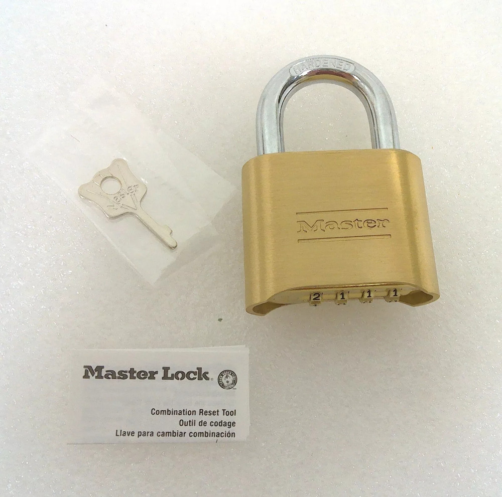 Master Lock Solid Brass #175 Set to Your Own Combination Padlock Safety