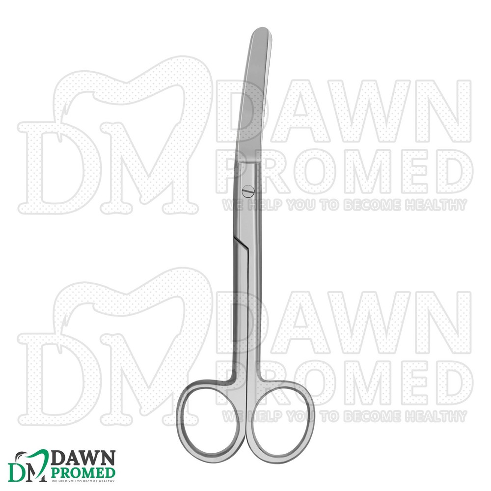 3 Pcs Operating Scissors 5.5" Curved Blunt Blunt Round Pattern Surgical Set