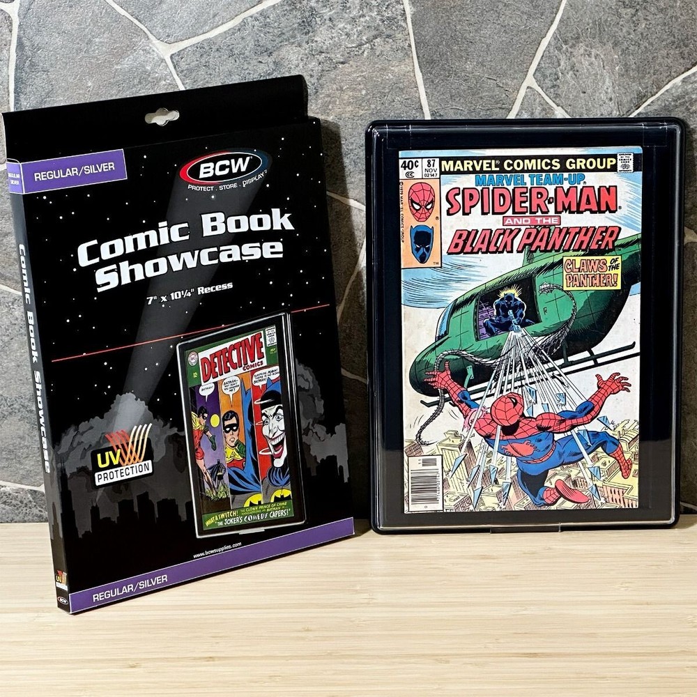 BCW SILVER Comic Book Showcases - UV Protection Display Case - *FIVE PACK*
