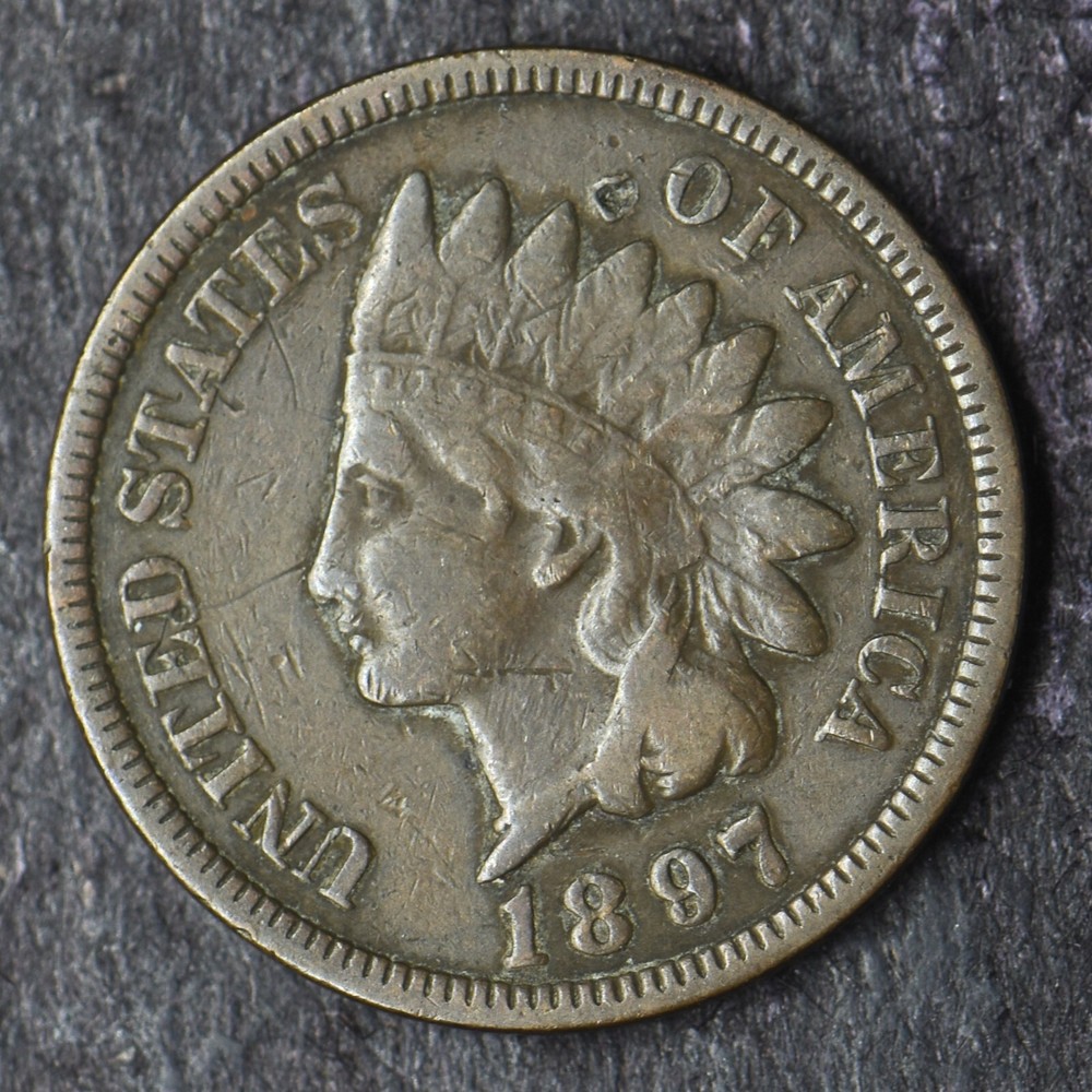 1897 Indian Head Cent 1C- COINGIANTS -