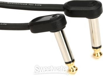 D'Addario PWFPRR202 TS Right Angle to Right Angle Flat Patch Cable - 2-inch