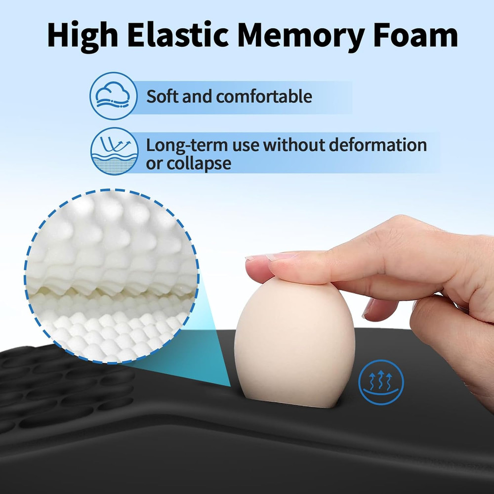 Ergonomic Mouse Pad with Wrist Support - Gel Memory Foam Mouse Mat for Computer