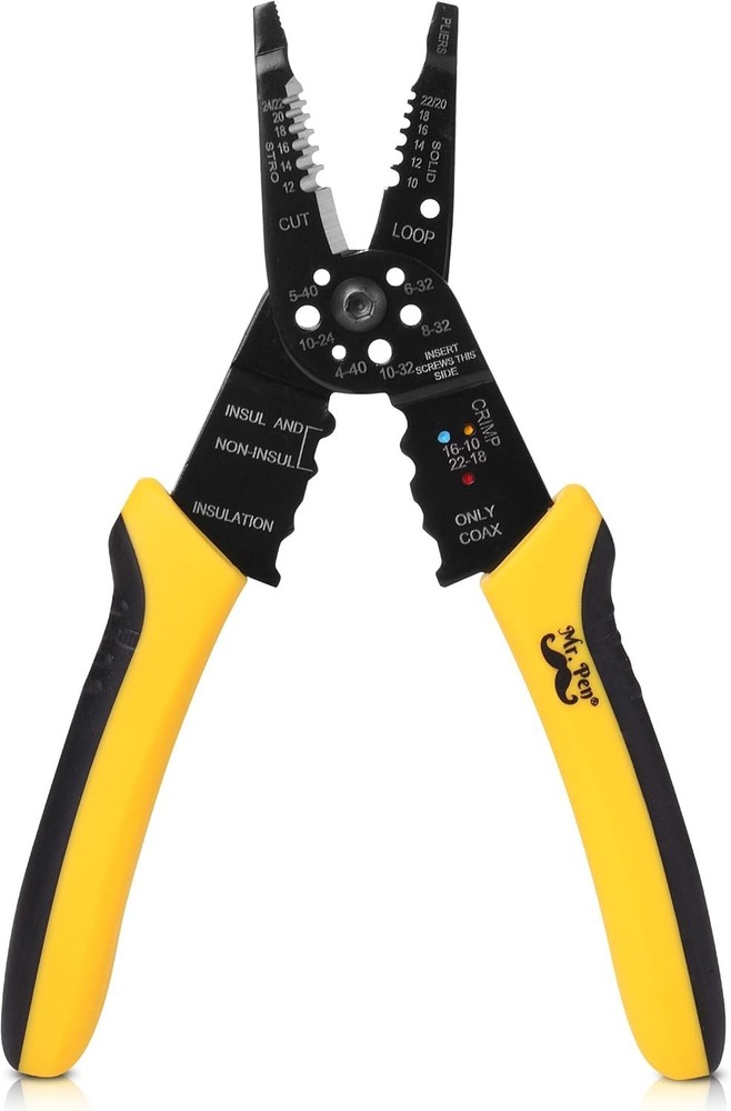 Versatile Wire Stripper and Cutter - 8-Inch Tool for Electrical and DIY Projects