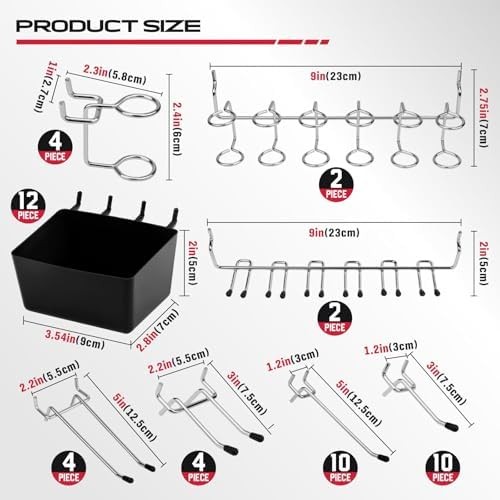 300 Piece Pegboard Hook Set Metal Tool Organizer