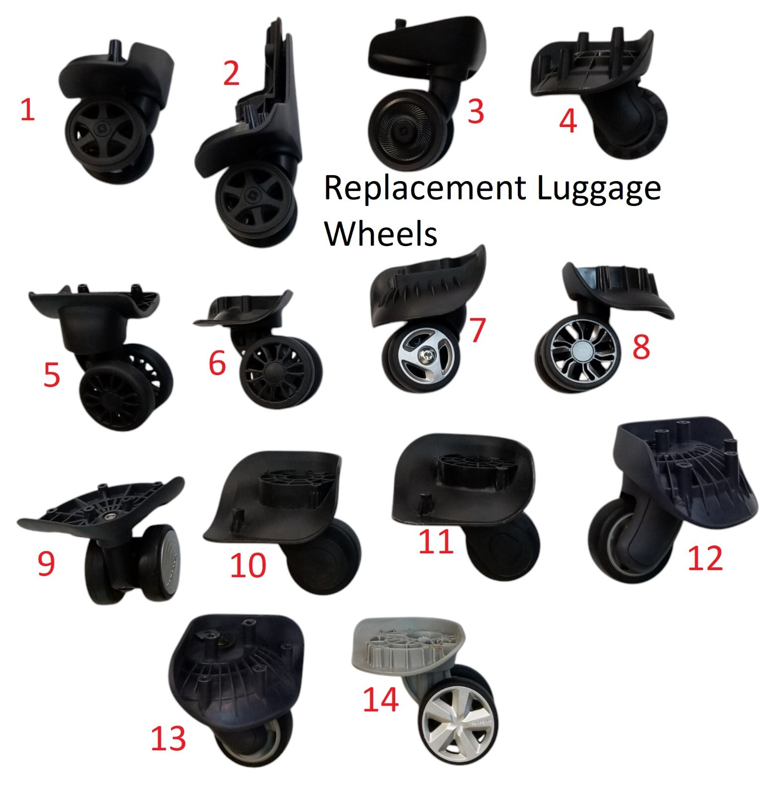 Luggage Replacement Wheels Suitcase Part Spinner Wheel Assorted Brands