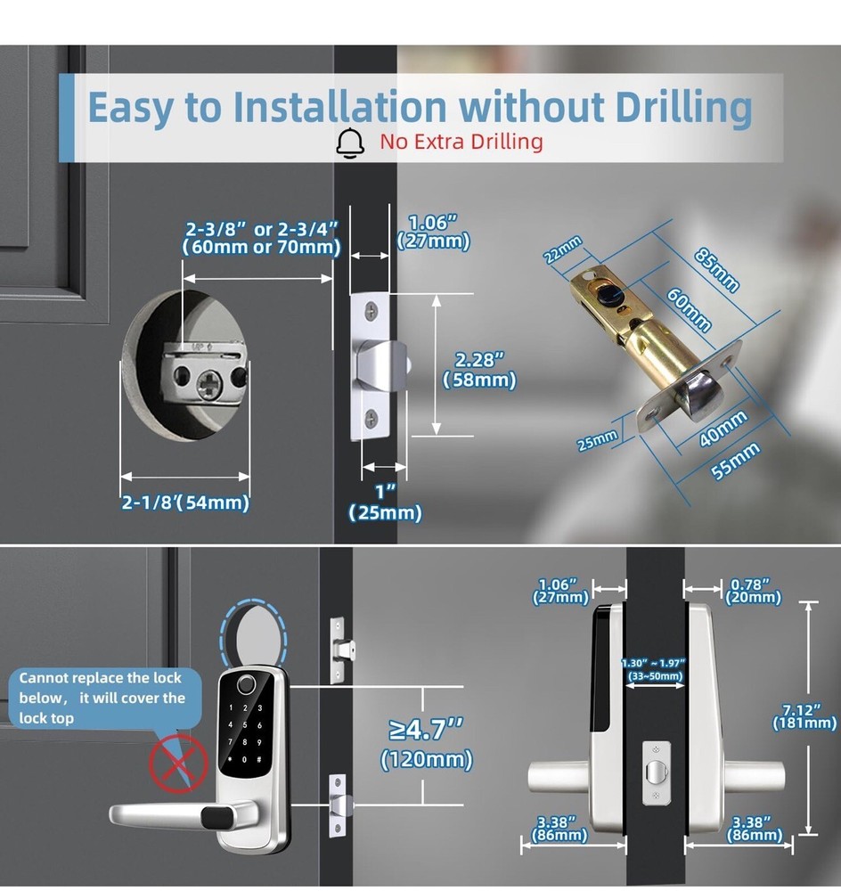 Gateway + B07 Smart Door Lock Black