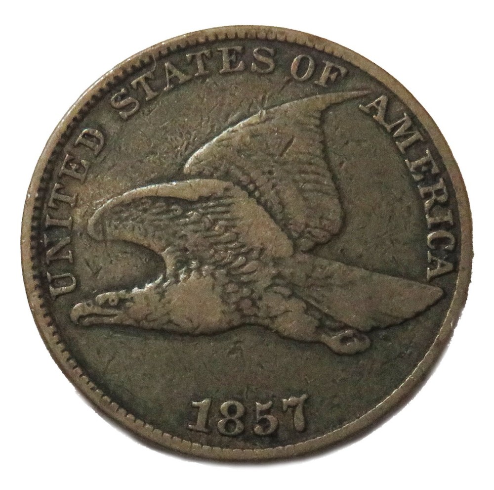 1857 USA FLYING EAGLE CENT VF