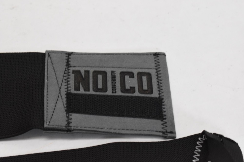 NOCO Conformity Wrist Wraps Black Dark Grey Hook & Loop Stretch Material