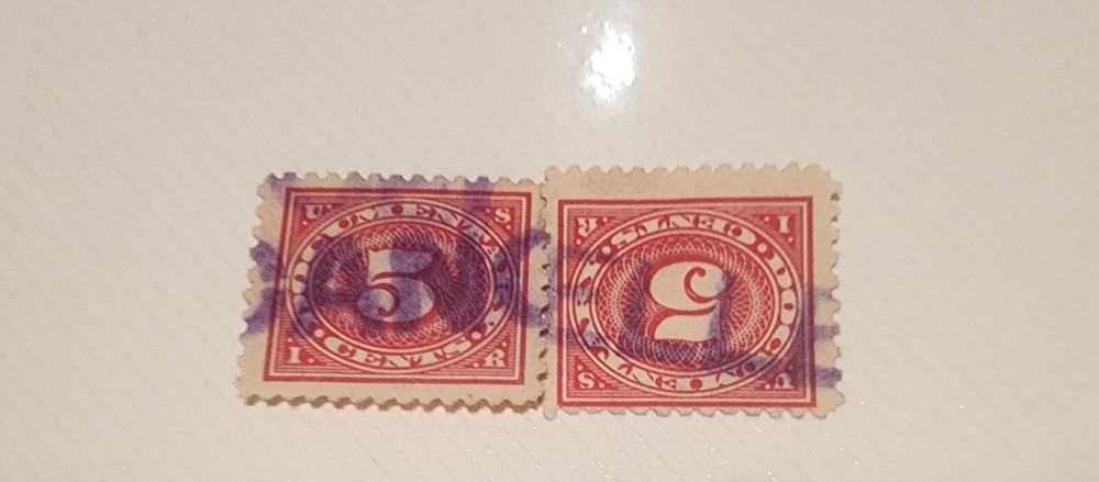 USED DOCUMENTARY. 5 Cents CANCELED.