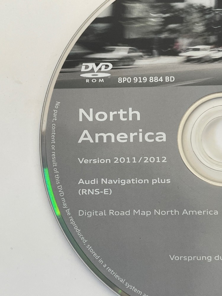 2005 06 07 08 AUDI A3 A4 RS4 S4 NAVIGATION PLUS RNS-E DVD VERSION 2011/2012 OEM