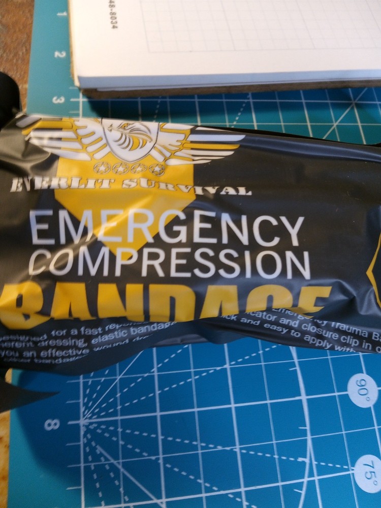 severe bleeding trauma first aid kit bag, includes CAT TQ, compressed gauze, izz