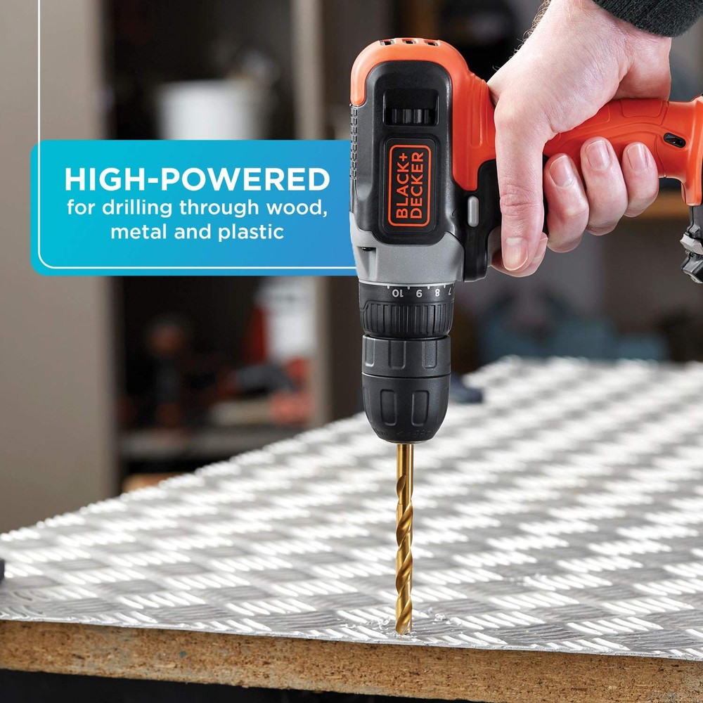 BLACK+DECKER 20V MAX Cordless Drill Kit with ‎Battery, Charger, Includes Dou...