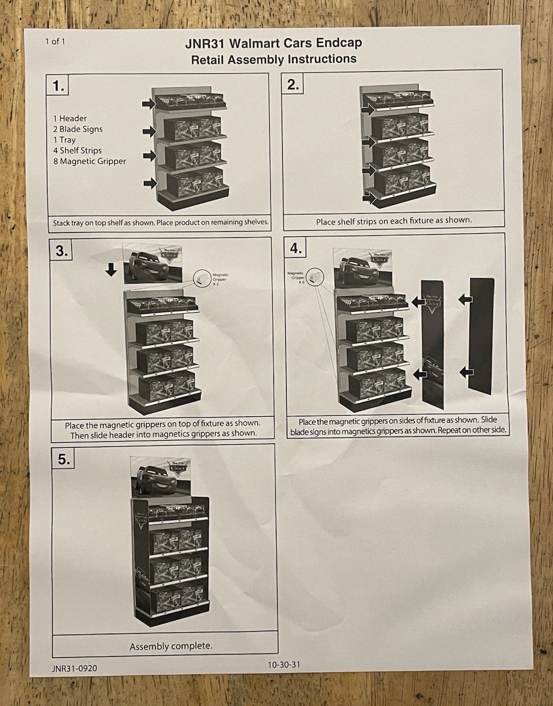 Disney Pixar Cars Mcqueen Store Cardboard ￼Display Sign And Kit For Endcap