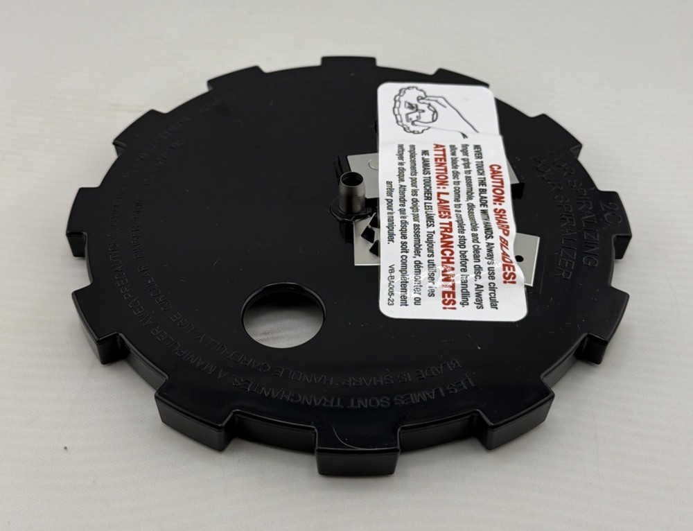 Magic Veggie Bullet VB-101 Replacement 2C Black Spiralizer Blade.