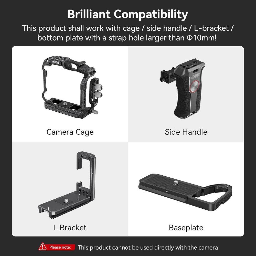 Camera Cage Wrist Strap, Hand Strap with Quick Adjustable and Detachable Design