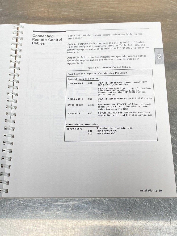 Hewlett Packard HP 35900B Dual Channel Interface - Users Guide / Manual