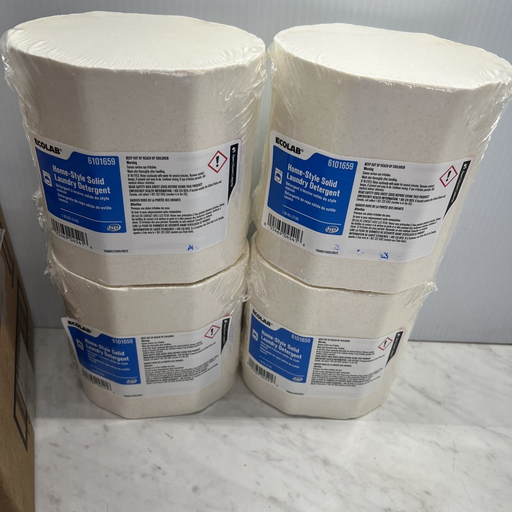 4x Ecolab Home-Style Solid Laundry Detergent 6101659