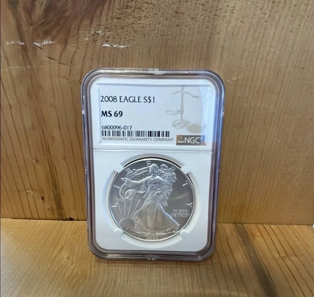 2008 American Silver Eagle Dollar MS69 NGC
