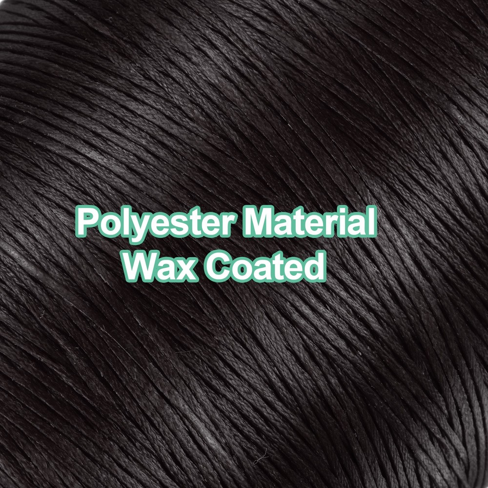 150D Waxed Thread 1061 Yards Polyester Leather Sewing Waxed String Dark Brown