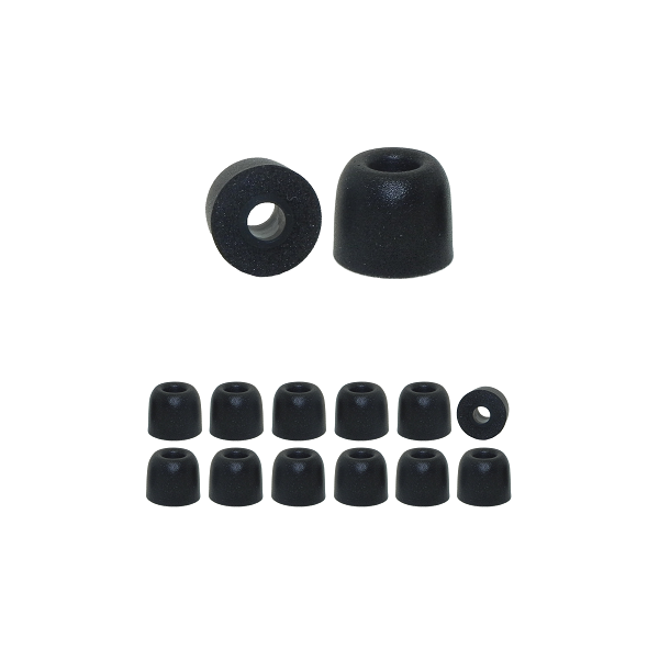 EP200 - 6 pair memory foam earbud tips, replacement earbuds earphone cushions