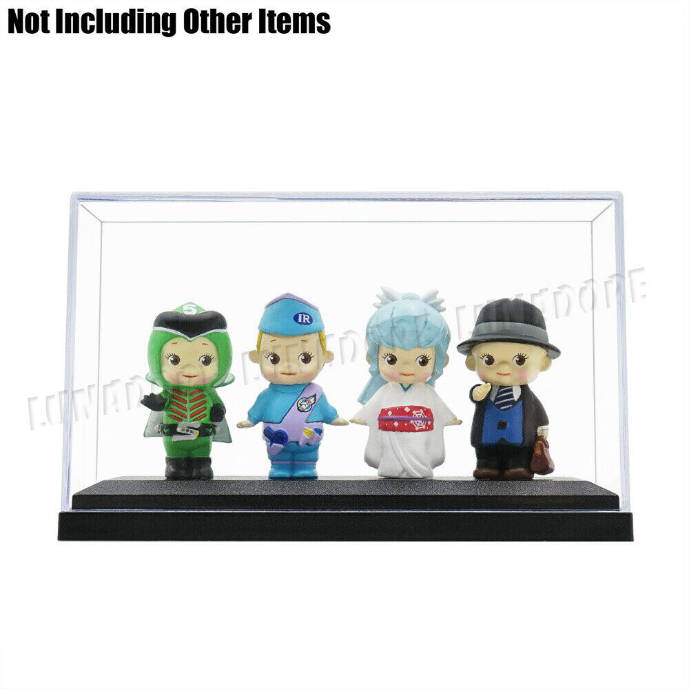4" Length Clear UV Acrylic Plastic Display Box Case Dustproof Protection Toy