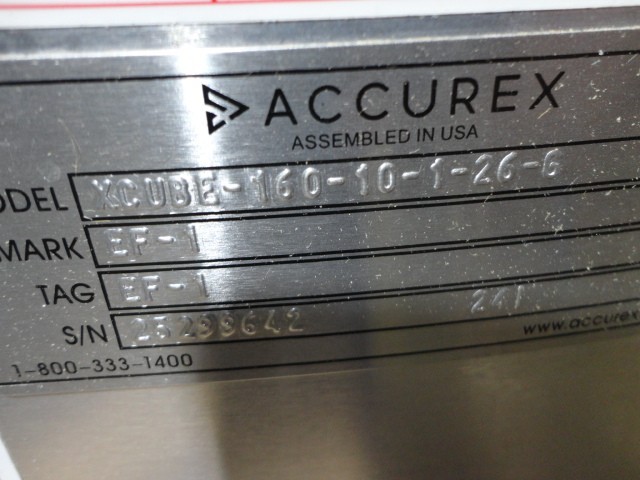 Upblast Exhaust Fan Belt Drive Motor 115v ACCUREX XCUBE-160-10-1-26-6