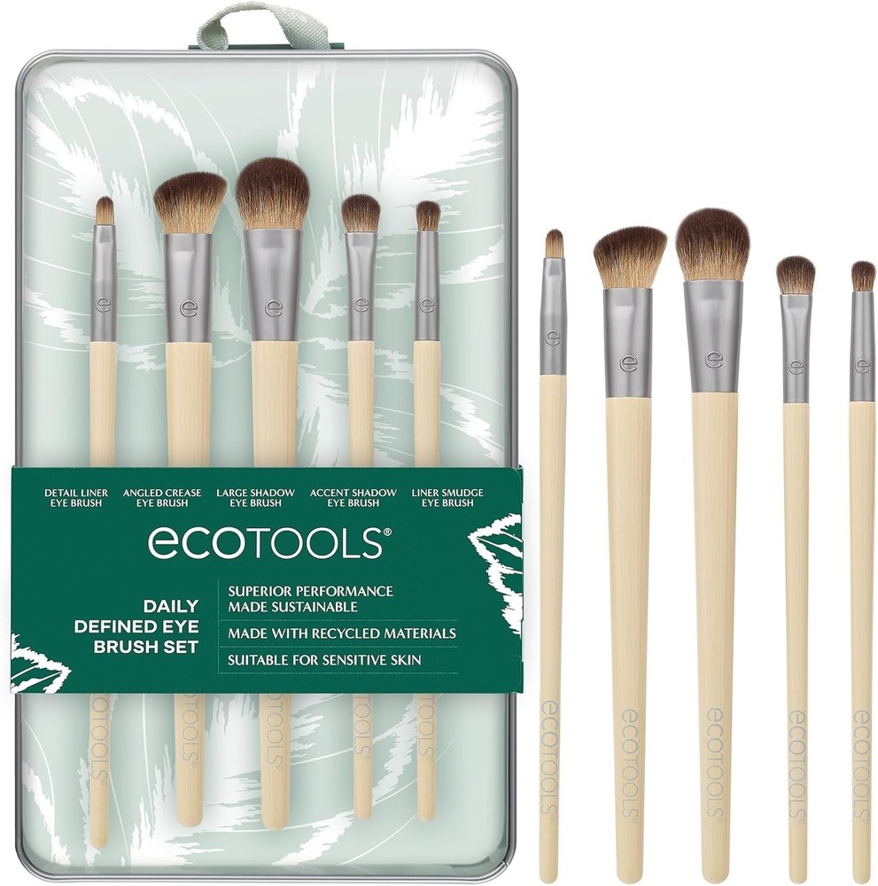 EcoTools Daily Defined Eye Brush Kit, Makeup Brushes for Applying Eyeshadow