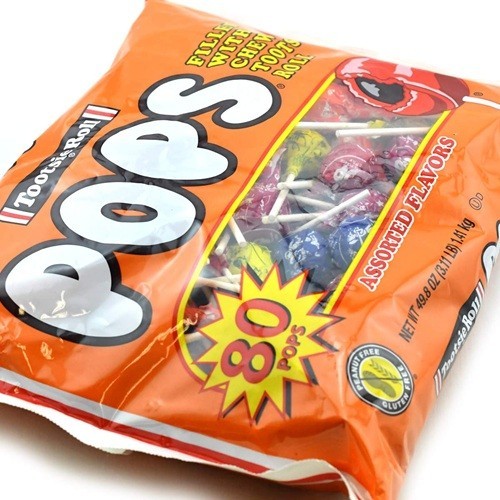 Tootsie Roll Pops Assorted Flavors, 80 Count Bag.