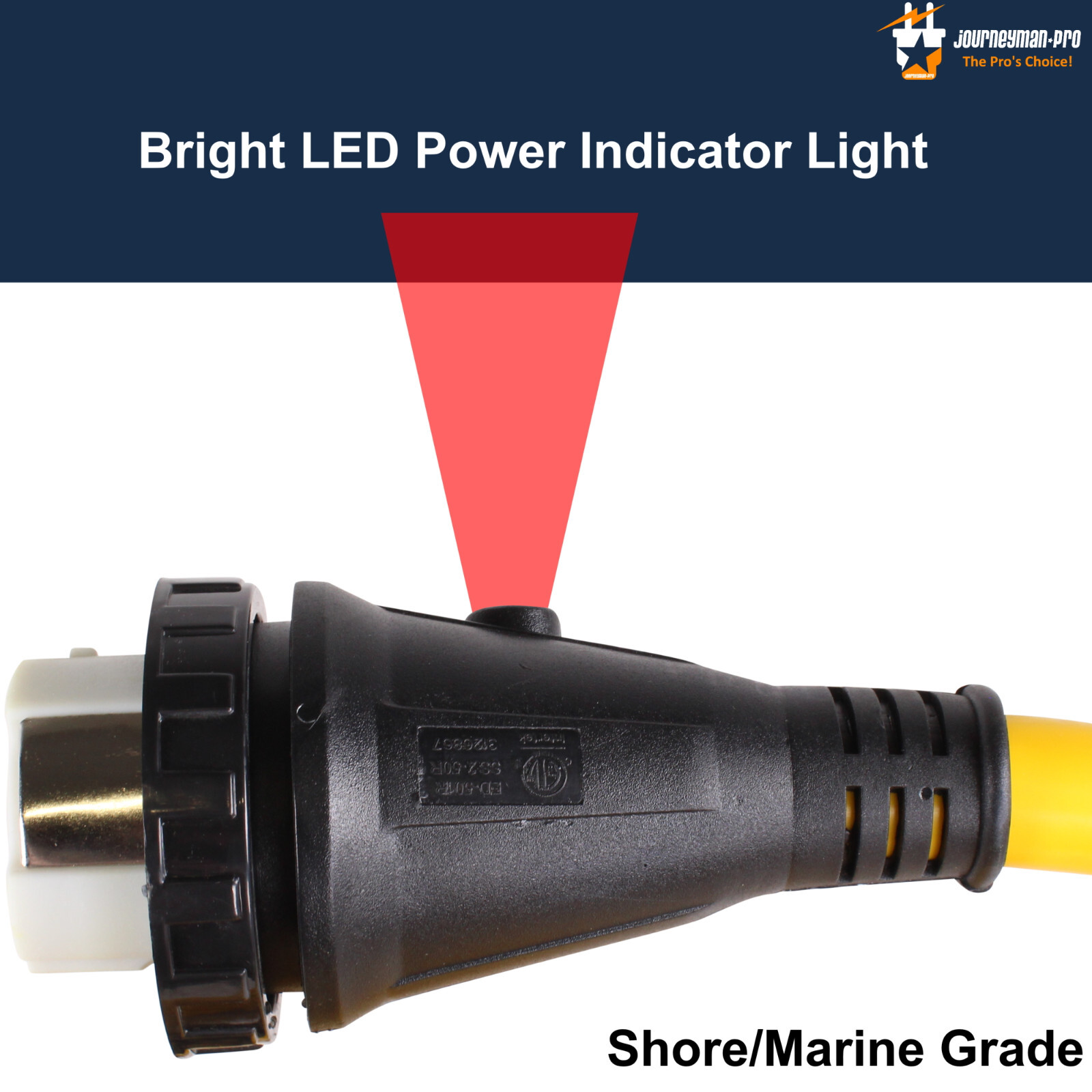50 to 15 Amp 110 120 Volt RV Adapter Cord NEMA 5-15P Male to SS2-50R Female