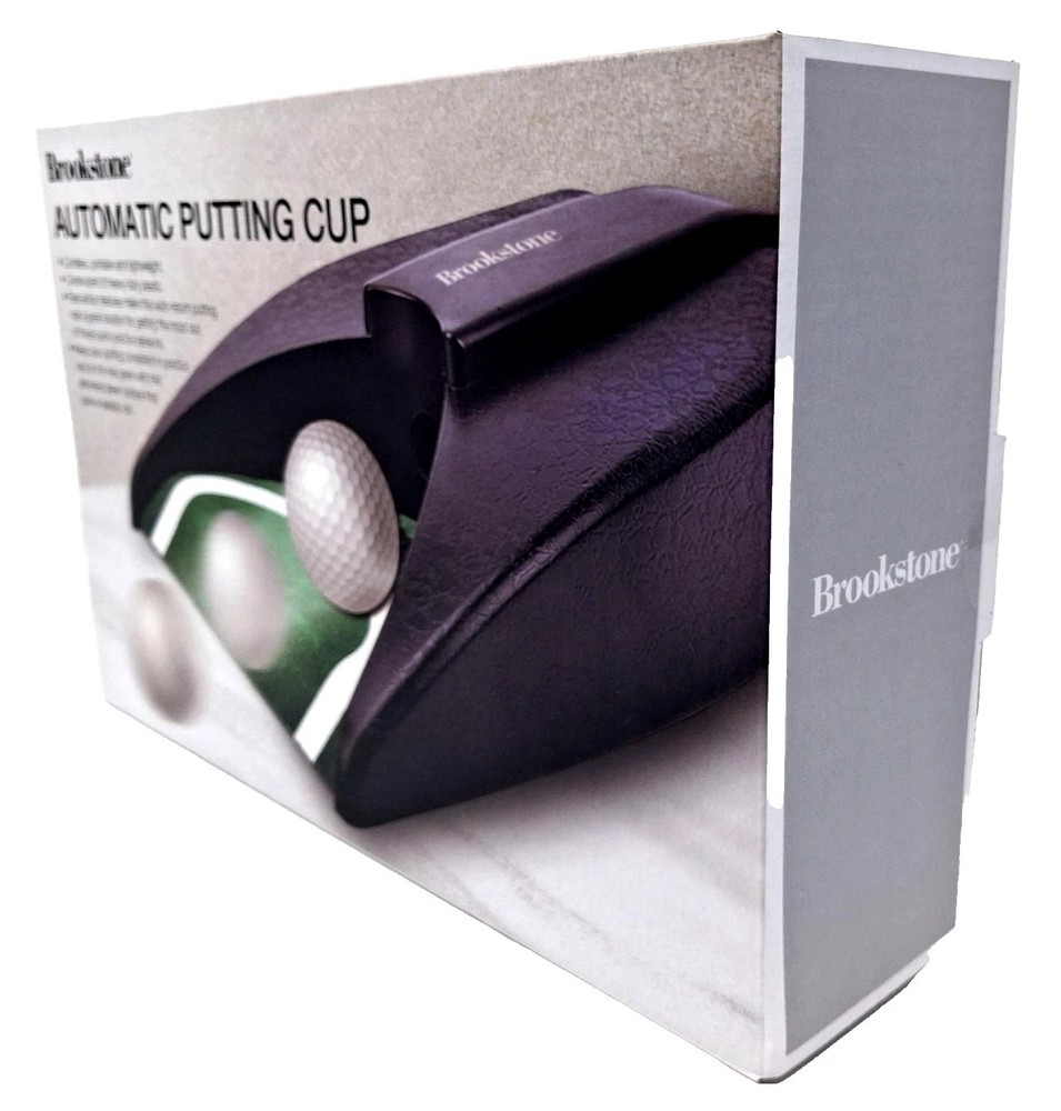 Brookstone Automatic Putting Cup Cordless Portable Fast Action