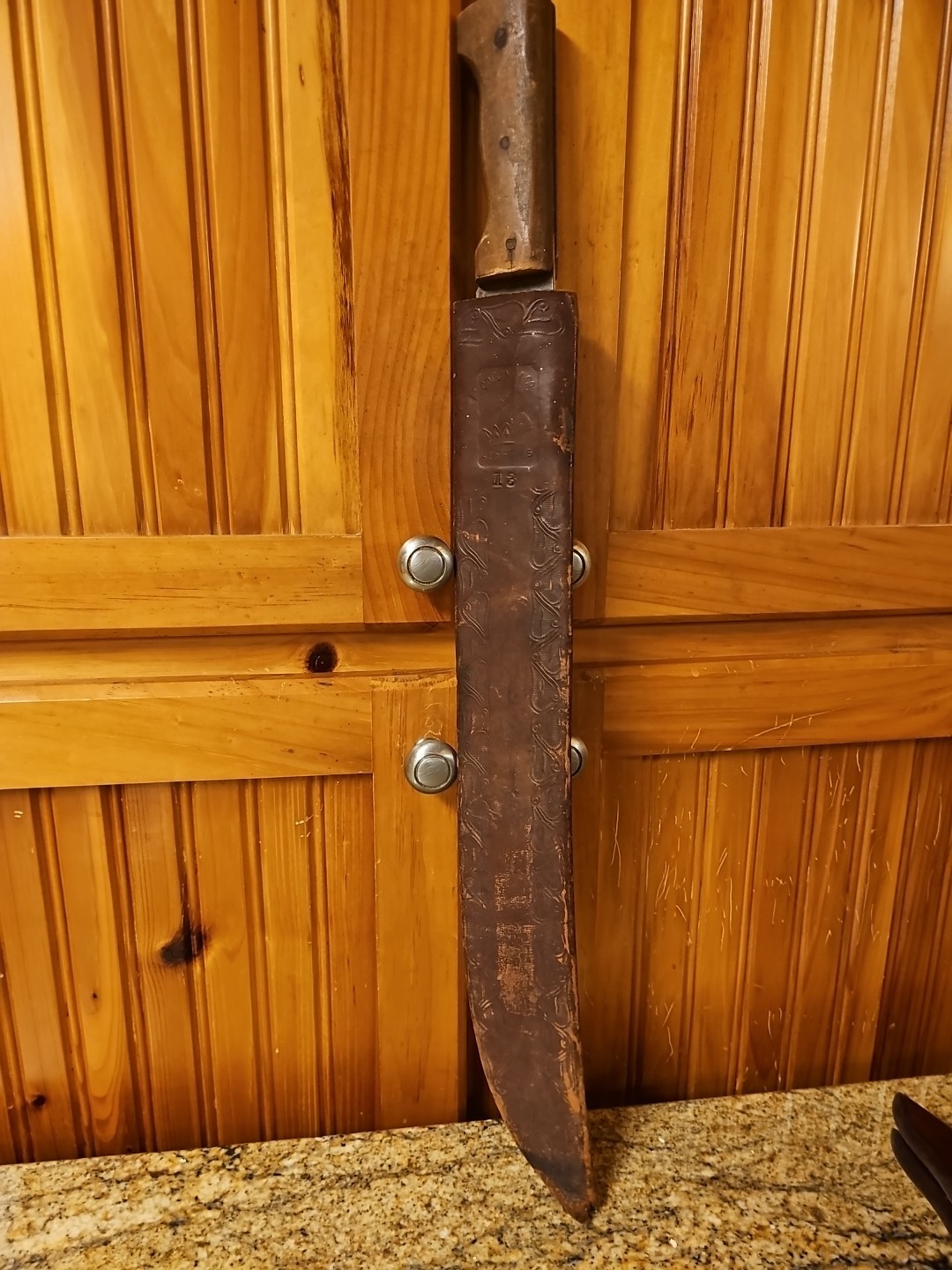 Vintage Collins & Co. Legitimus No 13 Large Knife With Sheath USA