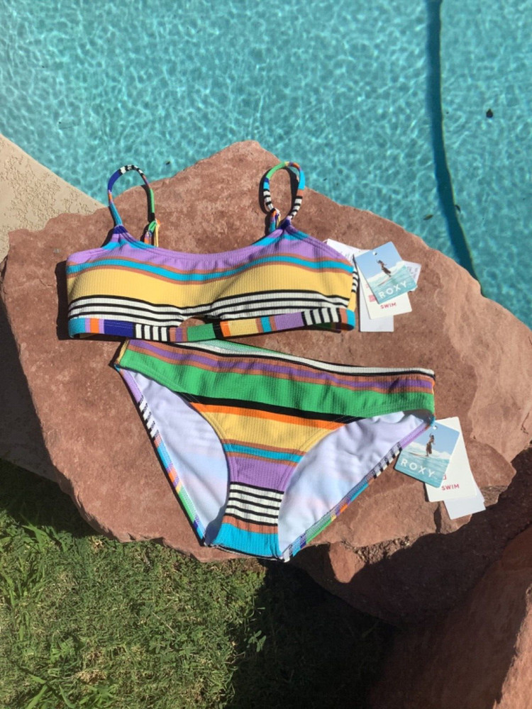 ROXY Color Jam Fixed Tri Top Med Bikini Bottom Med