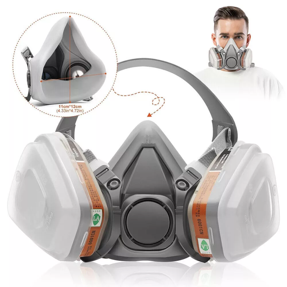 PRO 6200 Half Face Gas Mask Cover Painting Spraying Respirator Work Facepiece