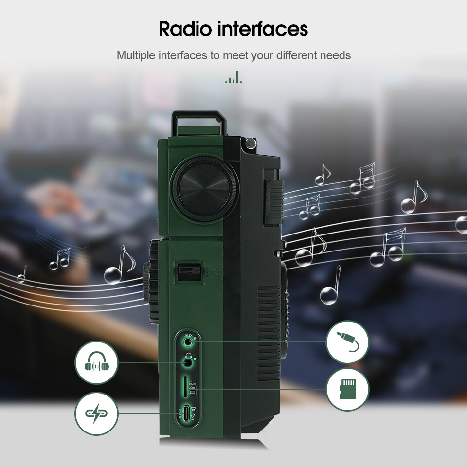 Retekess TR113 Portable AM/FM Full Band Ham Radio Backlight APP Control Camping