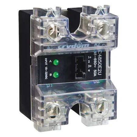 Crydom Cc4850w2v Dual Solid State Relay, 2 Phase, Screw Clamp, Panel, Scr