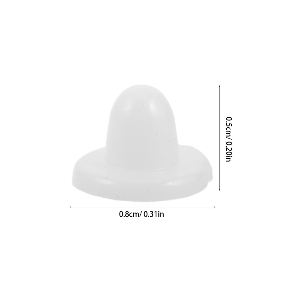 100pcs White Silicone Flat Earring Backings - Secure Earring Back Stopper Disc
