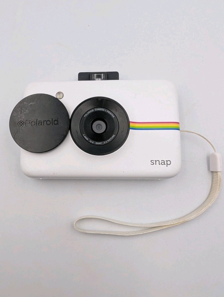 Polaroid Snap Instant Digital Camera Built in Printer White POLSP01 Working!