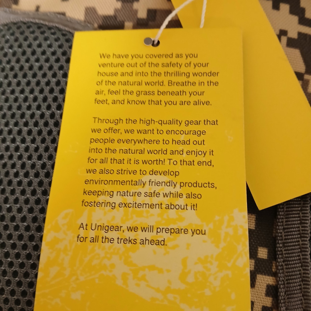 Unigear Small Camo Backpack-NWT