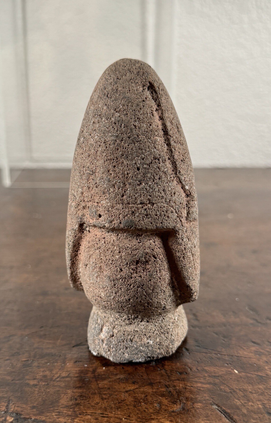 Antique Pre-Columbian Huastec Carved Stone Trophy Head Veracruz Effigy Figure