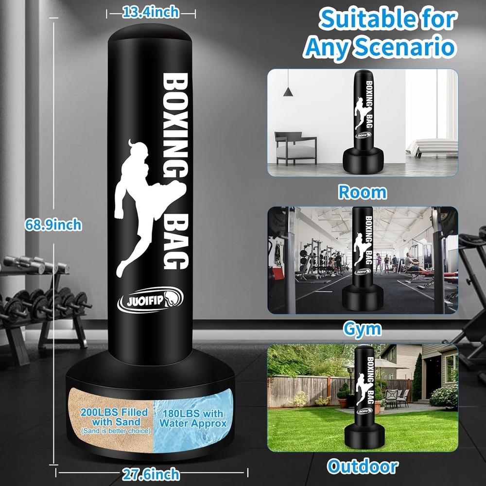 Heavy Punching Bag with Widened Base